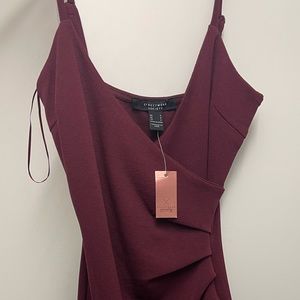 BNWT Maroon sleeveless fitted dress